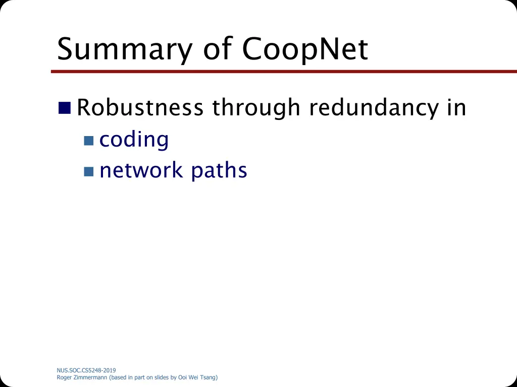 summary of coopnet