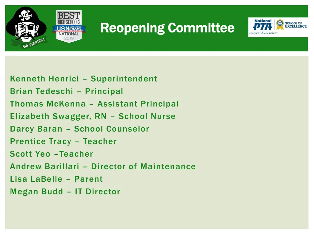reopening committee reopening committee