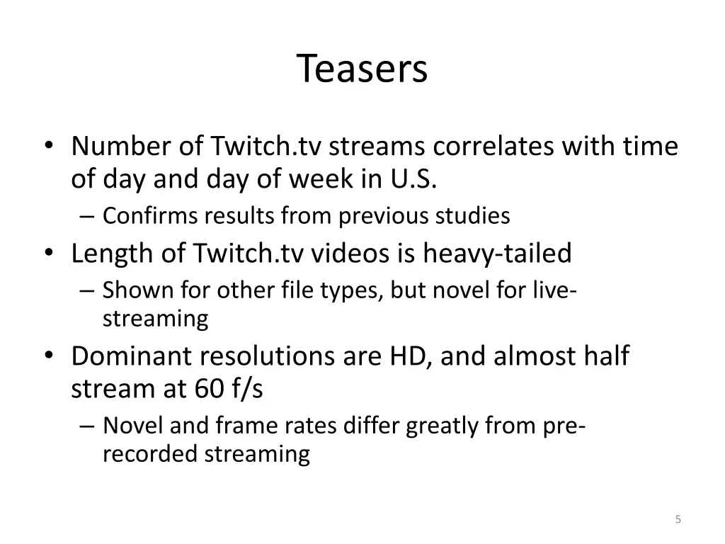 teasers