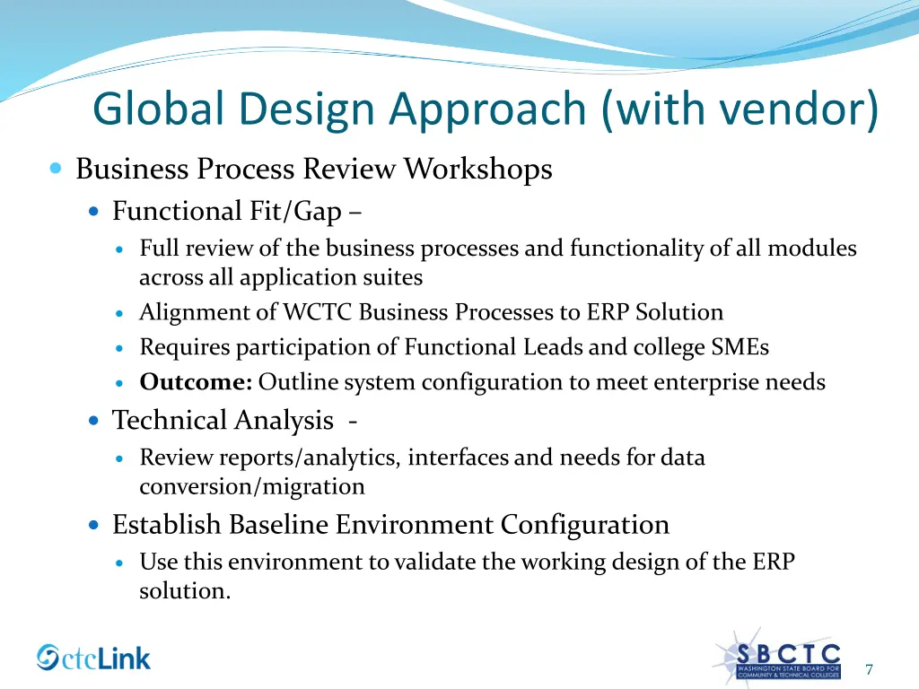 global design approach with vendor