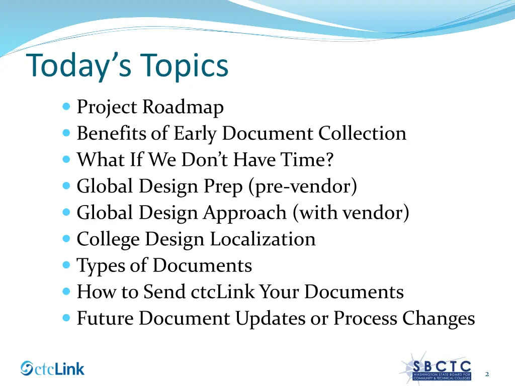 today s topics