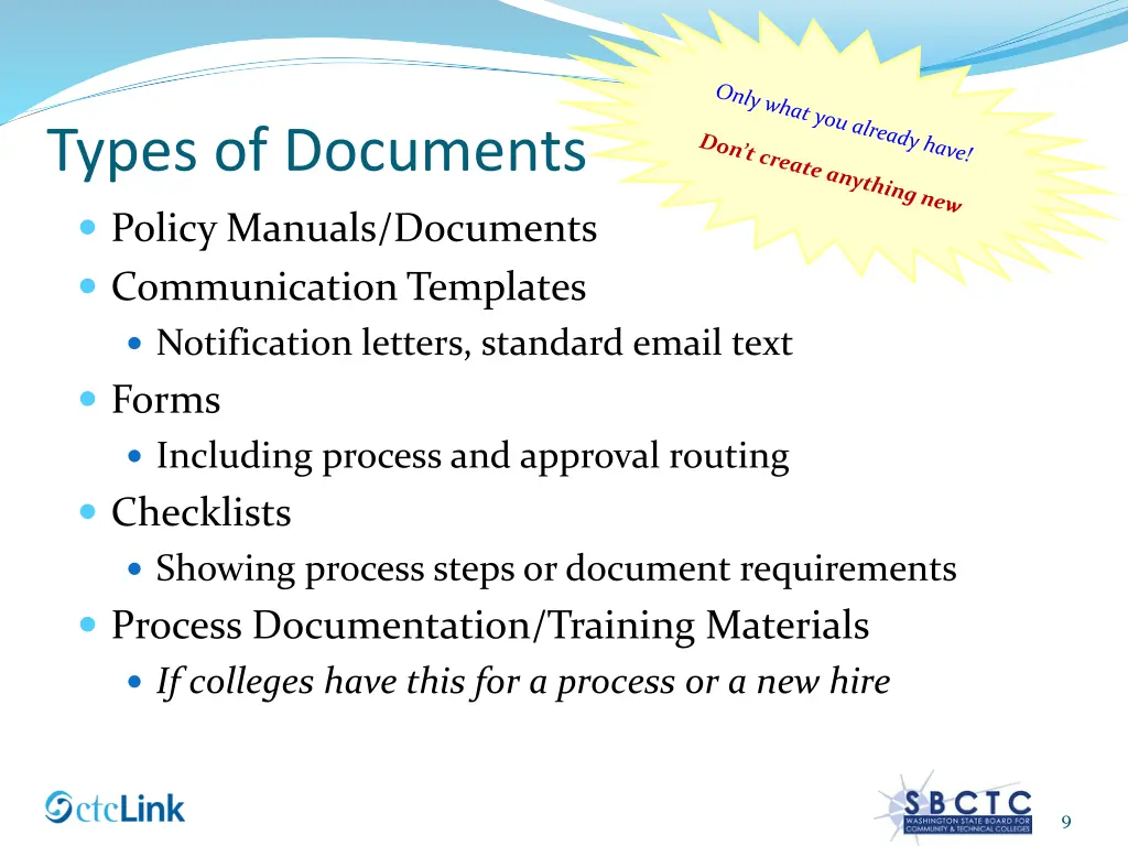 types of documents