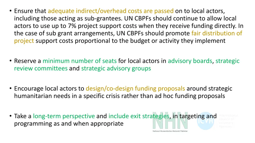 ensure that adequate indirect overhead costs