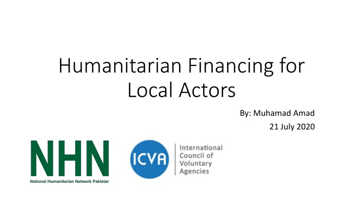 humanitarian financing for local actors