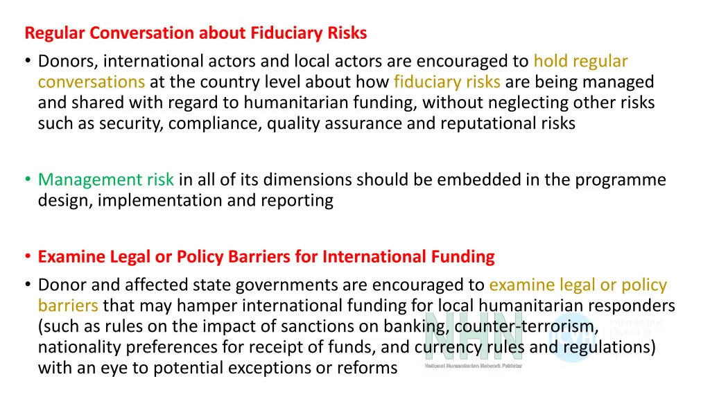 regular conversation about fiduciary risks donors