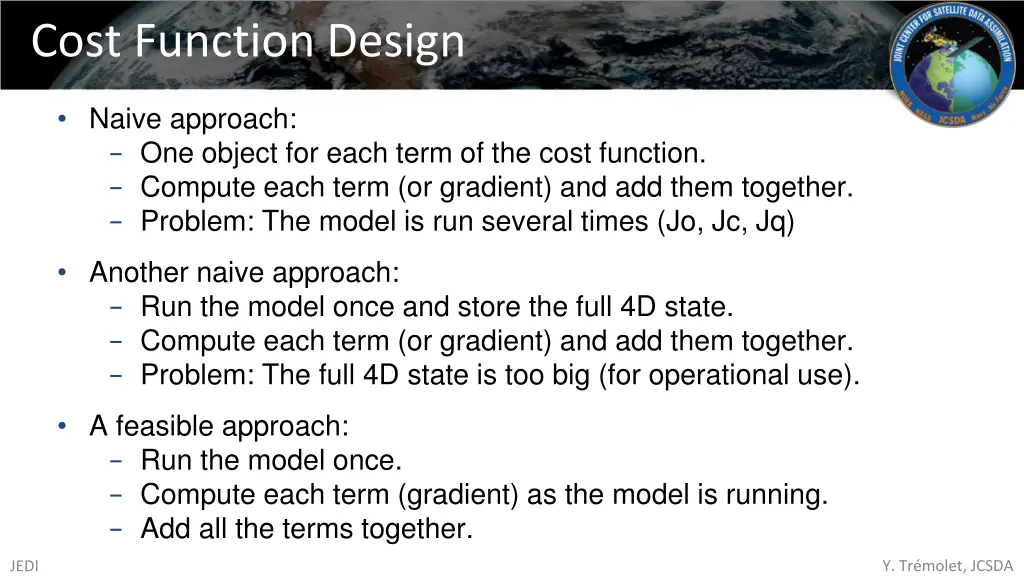 cost function design