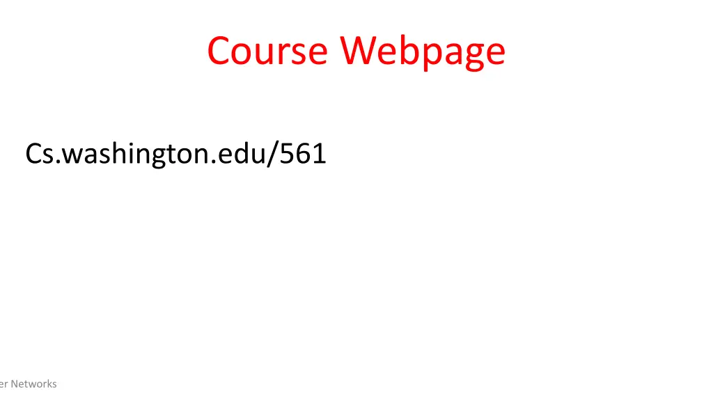 course webpage