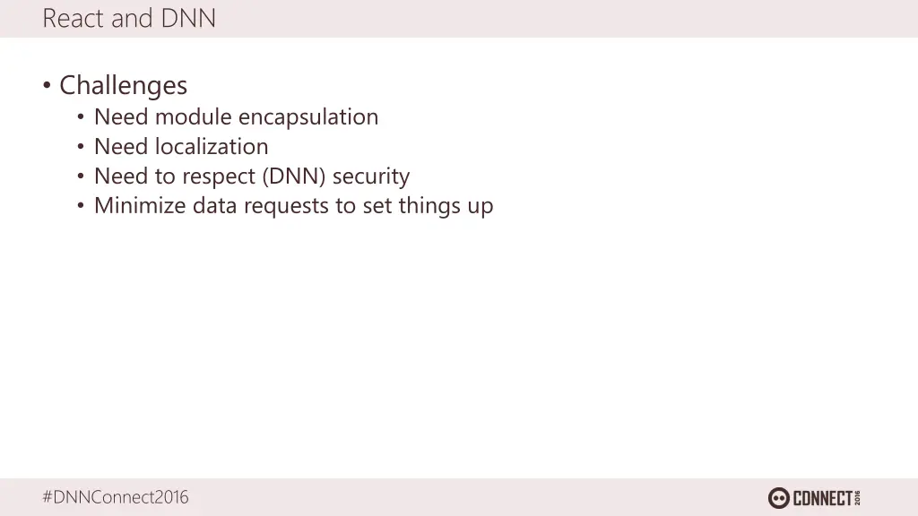 react and dnn
