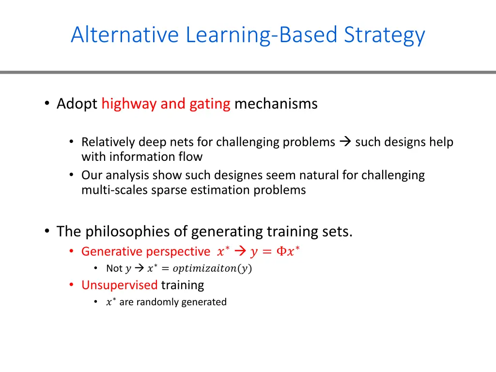 alternative learning based strategy 1