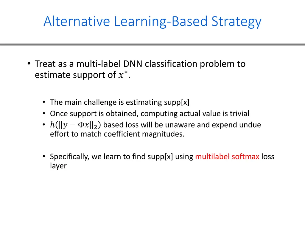alternative learning based strategy