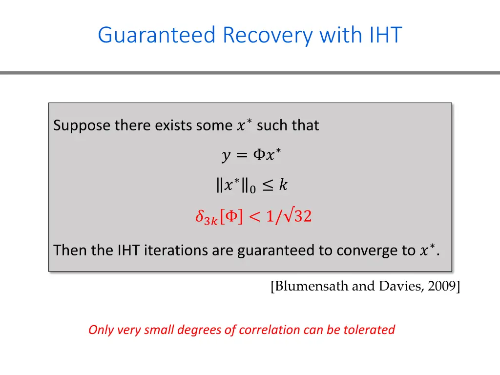 guaranteed recovery with iht