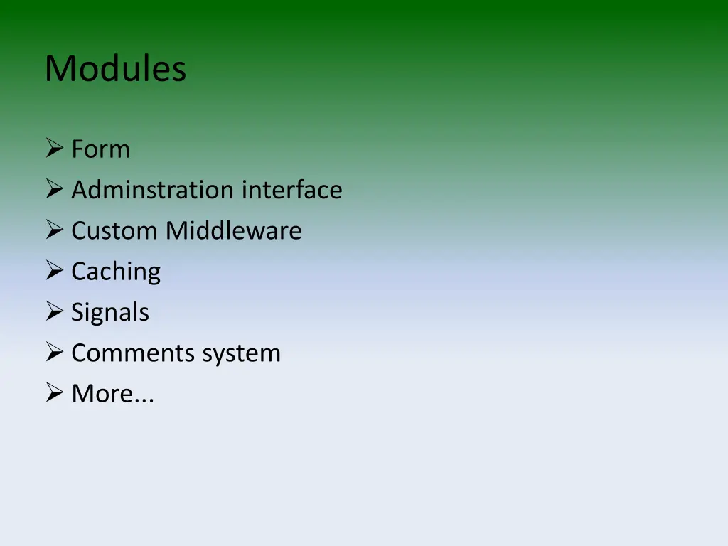 modules