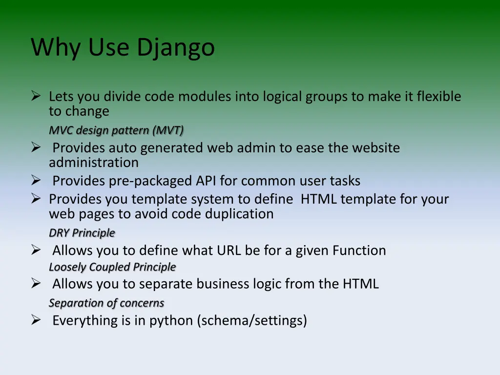 why use django