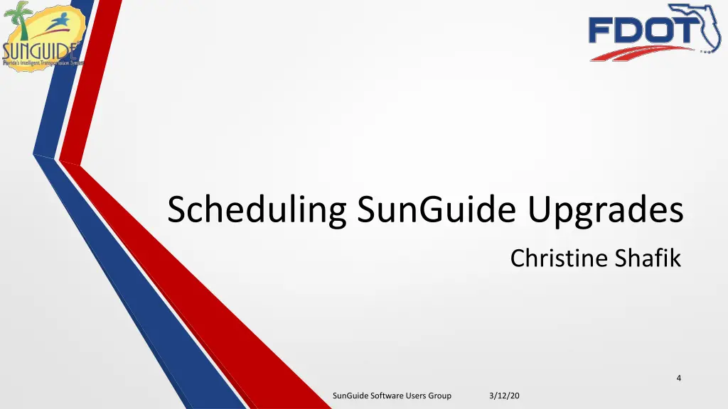 scheduling sunguide upgrades