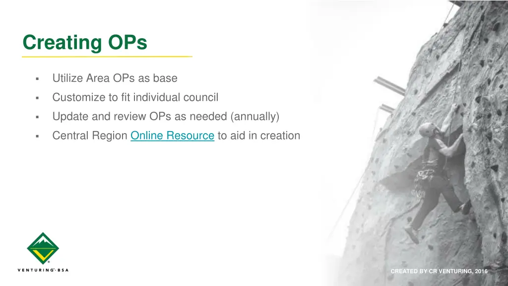 creating ops