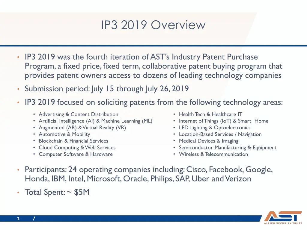 ip3 2019 overview