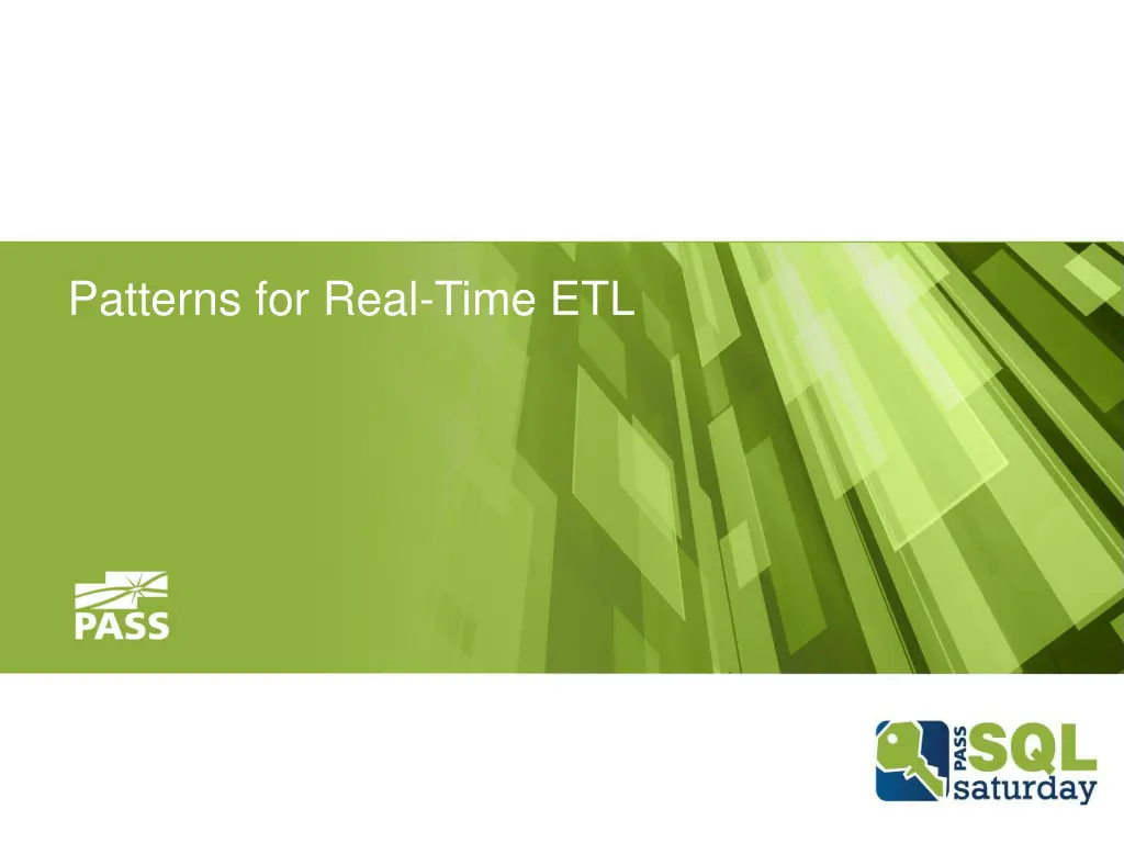 patterns for real time etl