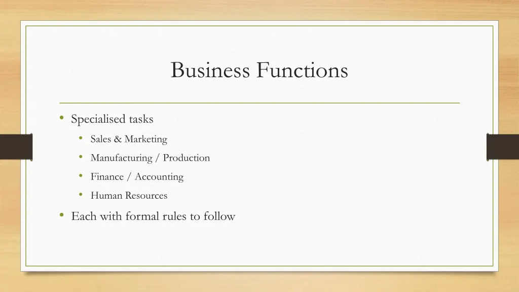 business functions