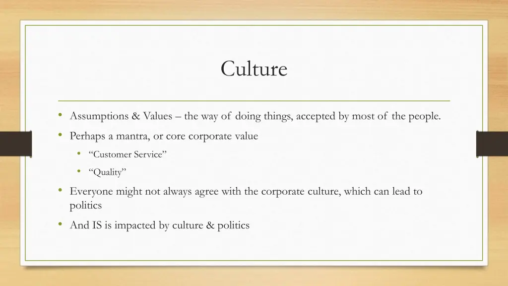 culture