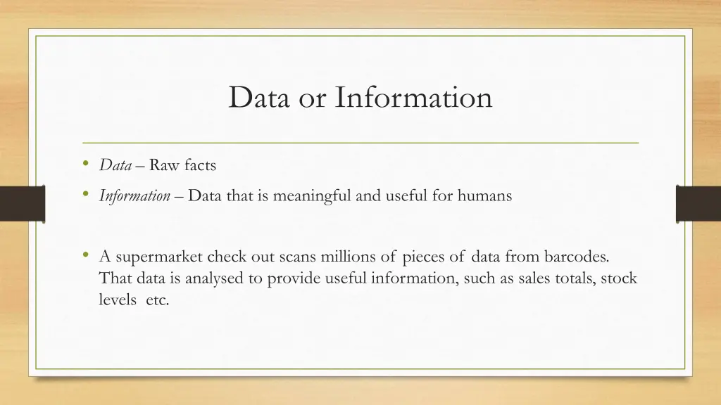 data or information