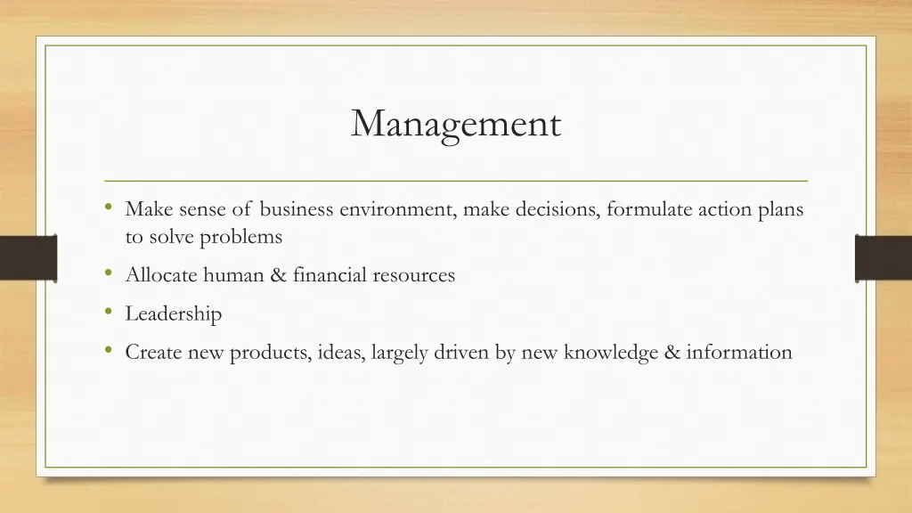 management