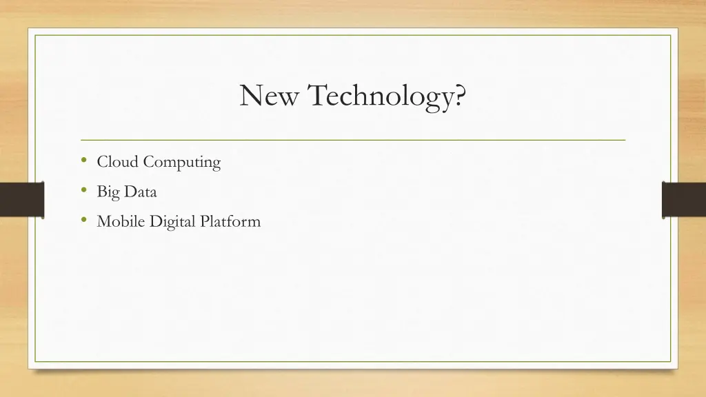 new technology