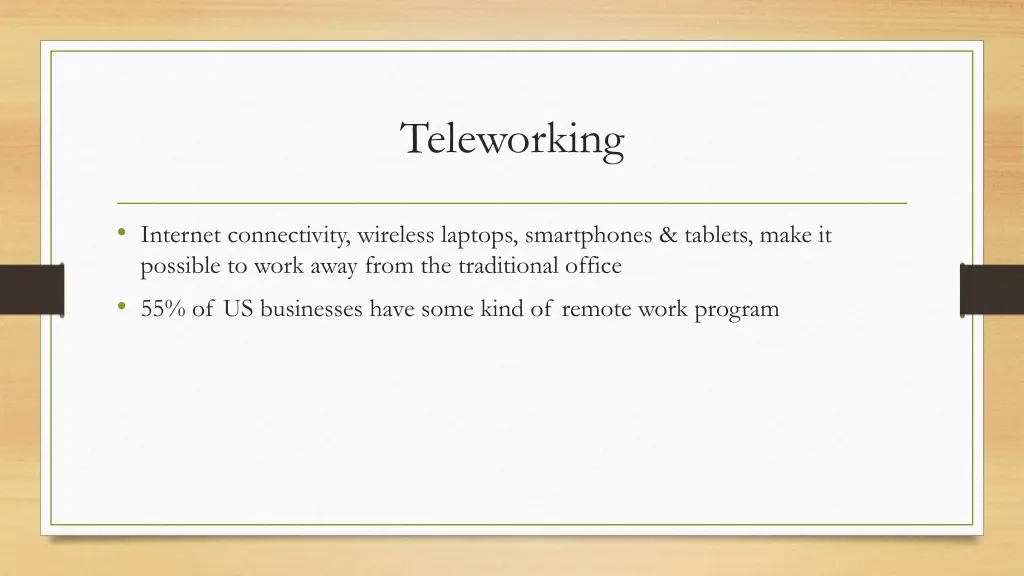 teleworking