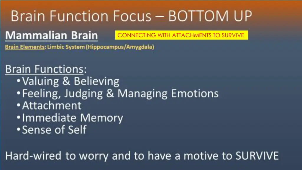 connecting with attachments to survive