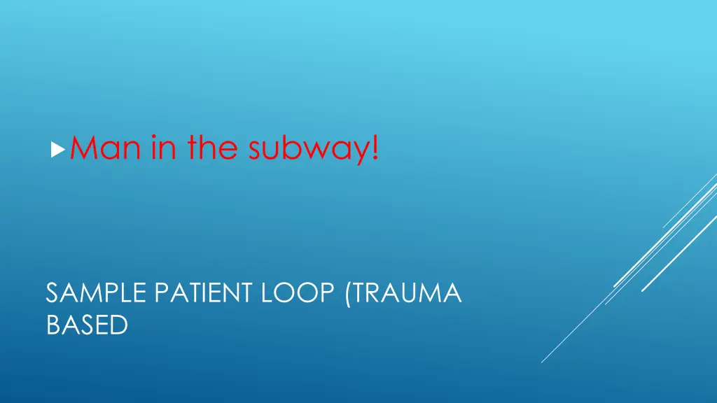 man in the subway