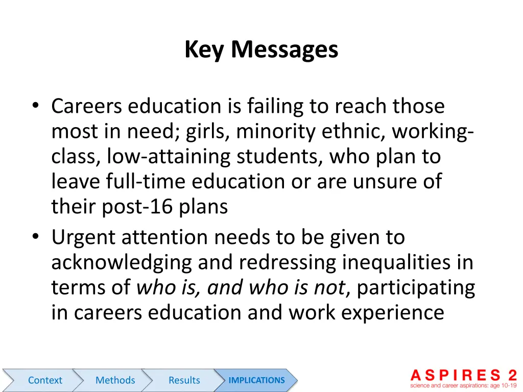 key messages