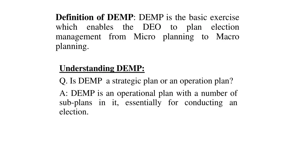definition of demp demp is the basic exercise