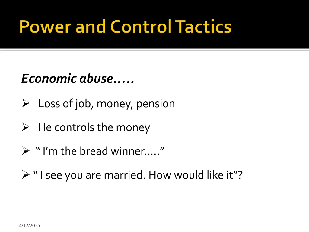 economic abuse