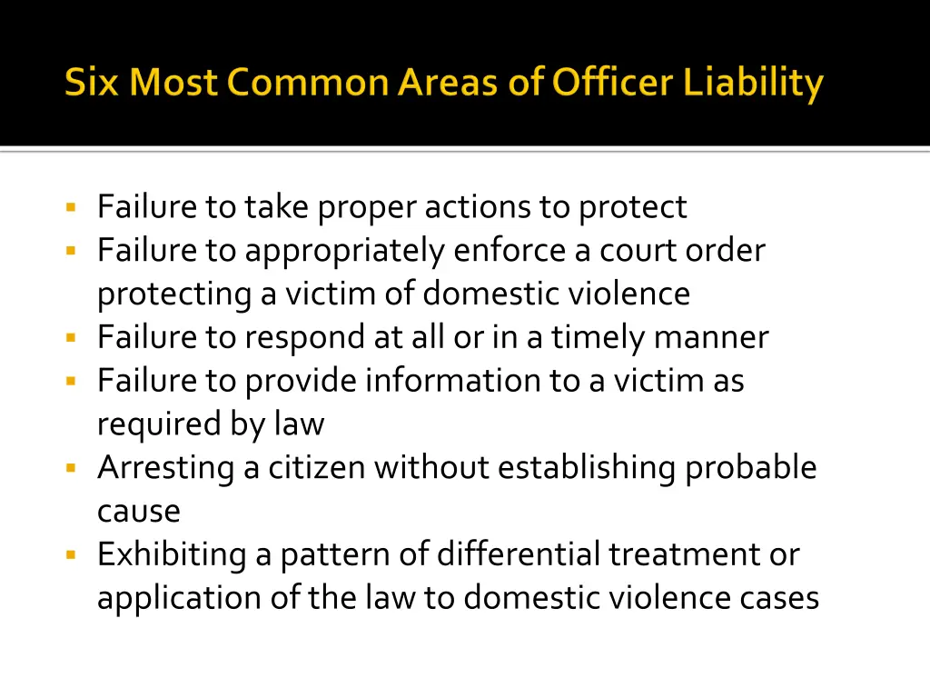 failure to take proper actions to protect failure