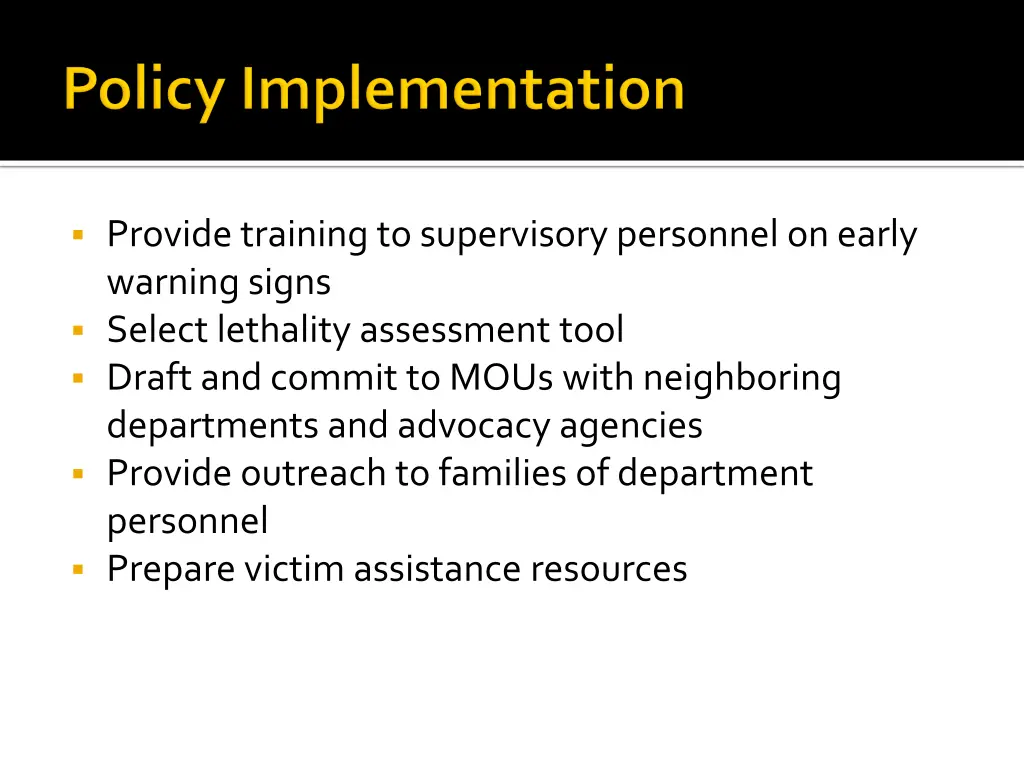 provide training to supervisory personnel