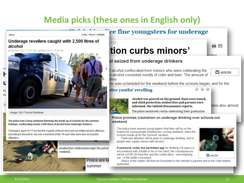 media picks these ones in english only