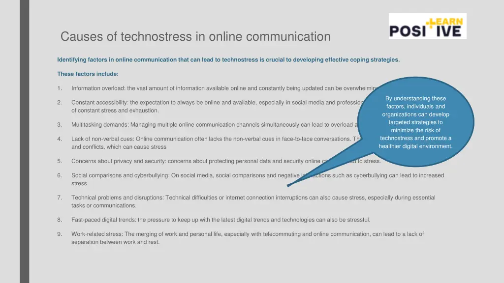 causes of technostress in online communication
