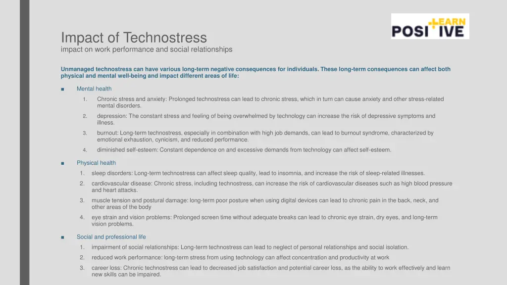 impact of technostress impact on work performance 1