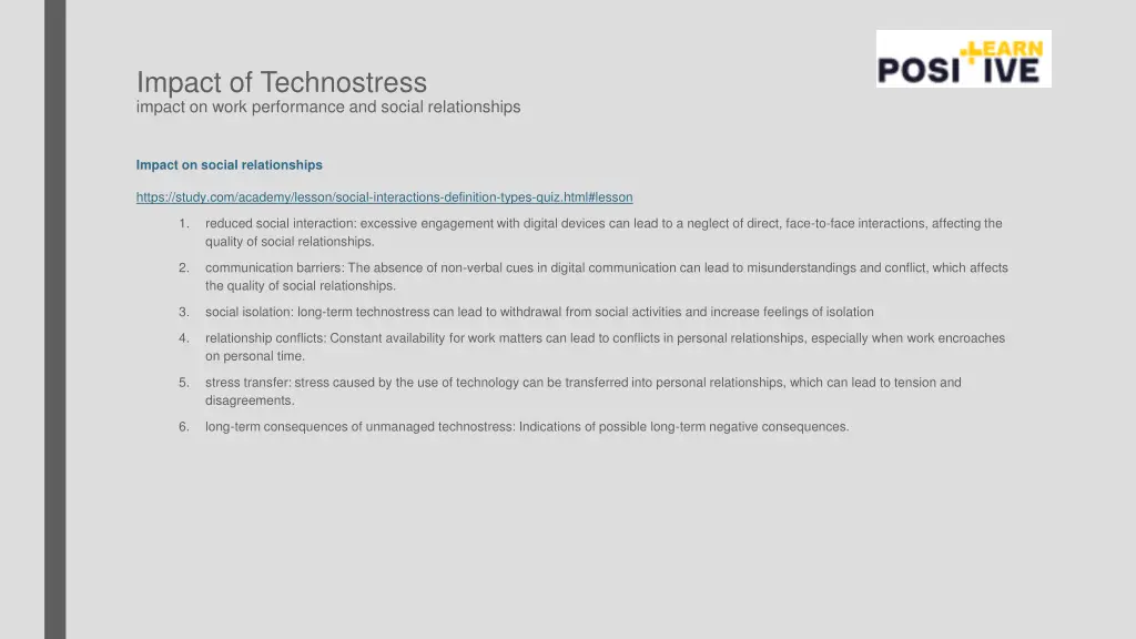 impact of technostress impact on work performance