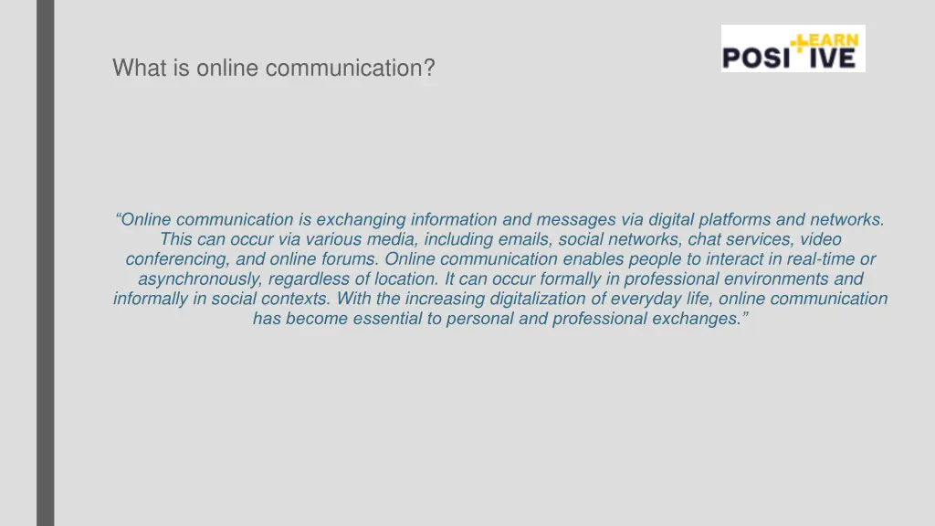what is online communication
