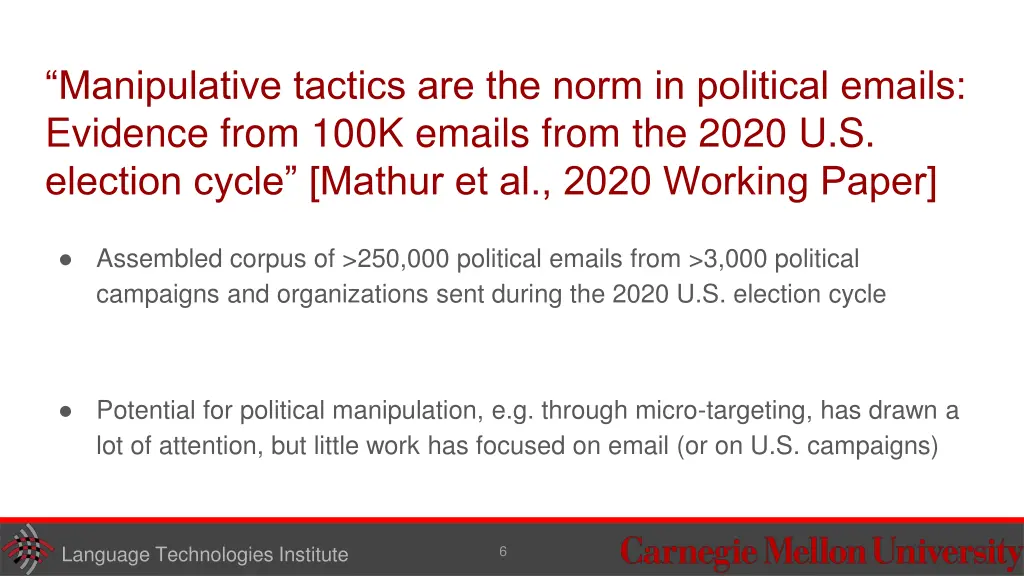 manipulative tactics are the norm in political