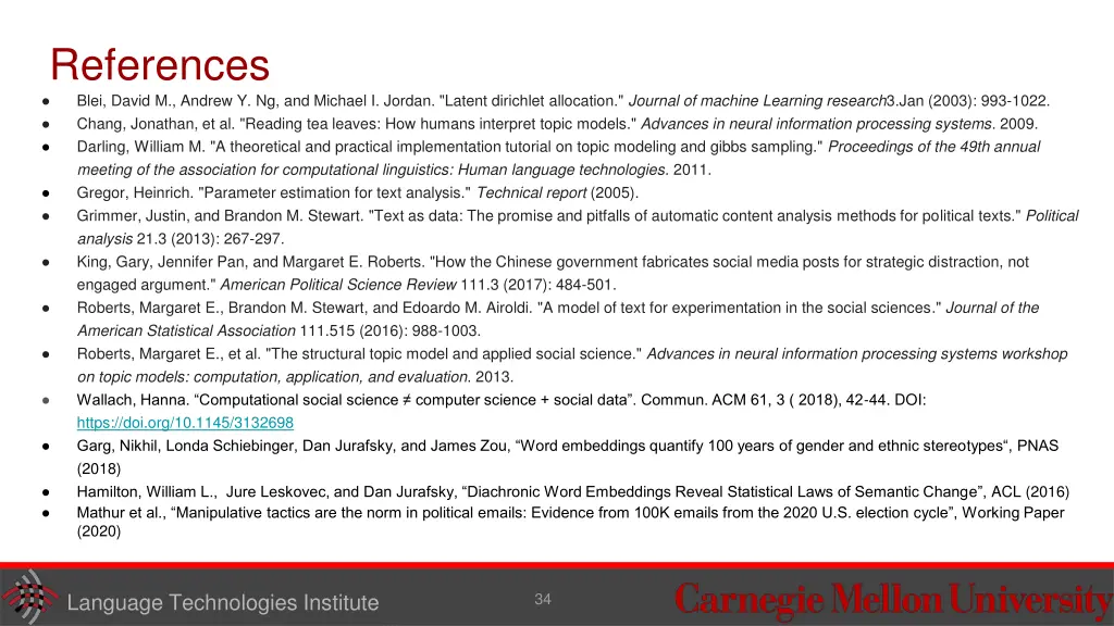 references blei david m andrew y ng and michael