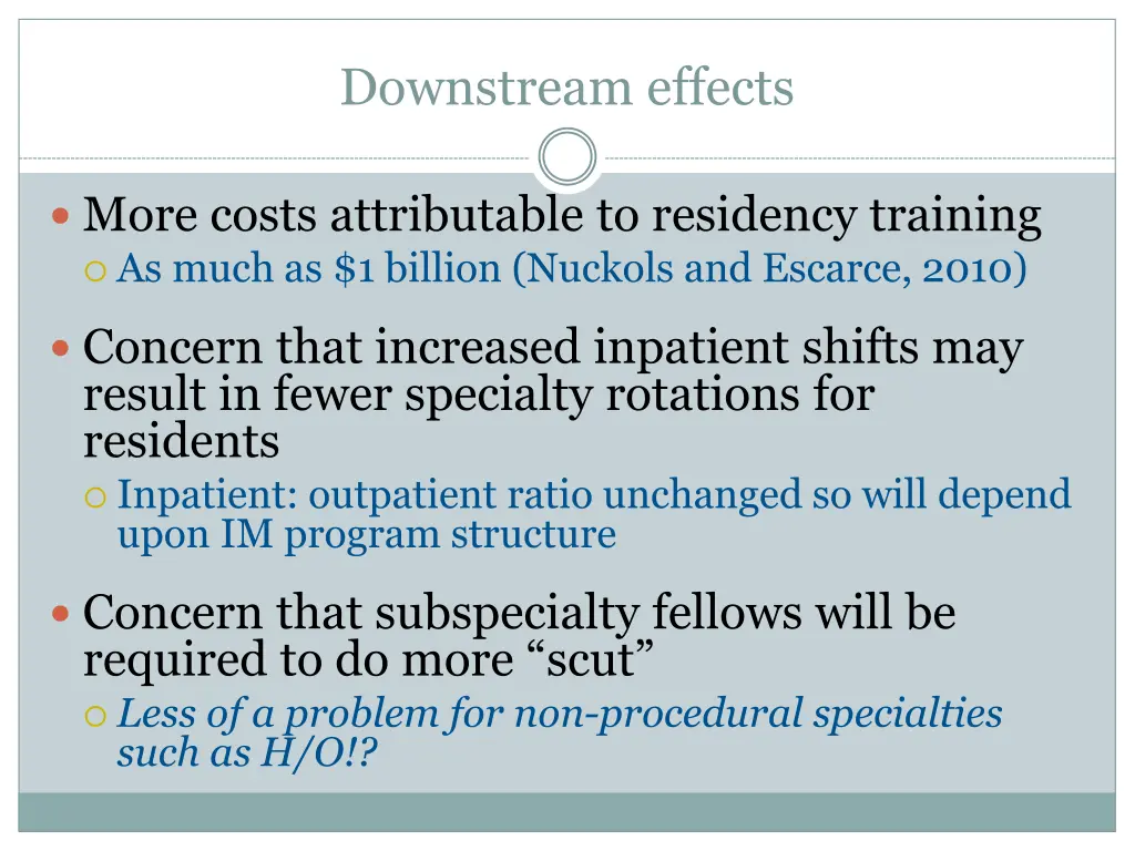 downstream effects