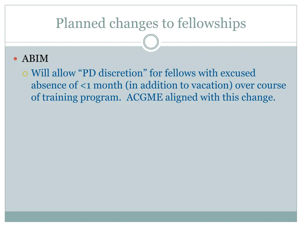 planned changes to fellowships 2