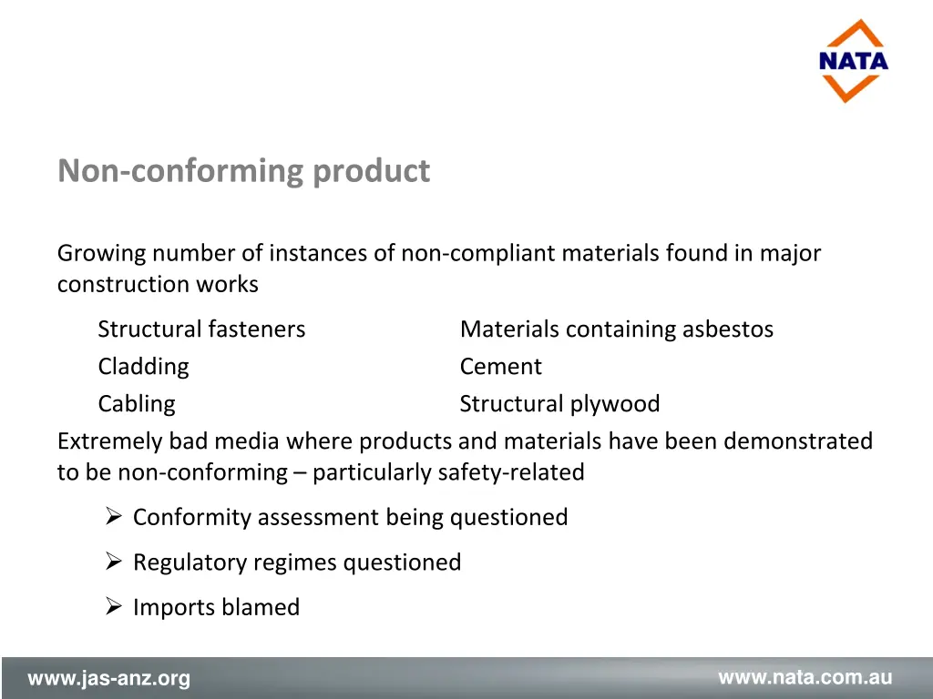 non conforming product