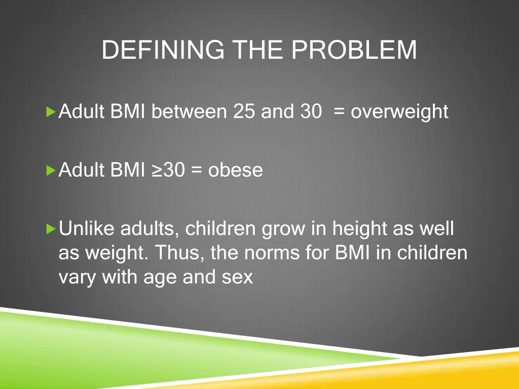 defining the problem