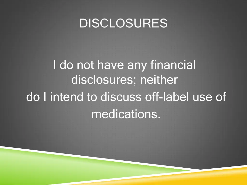 disclosures