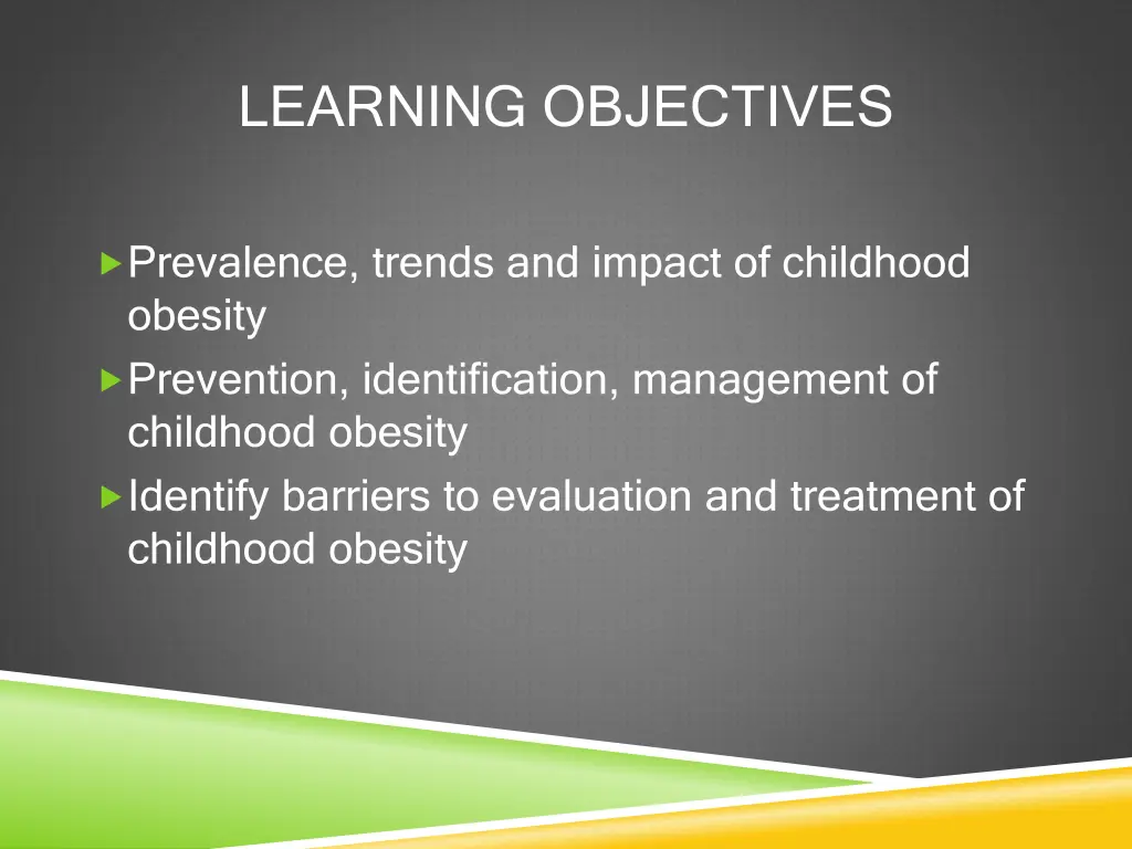 learning objectives