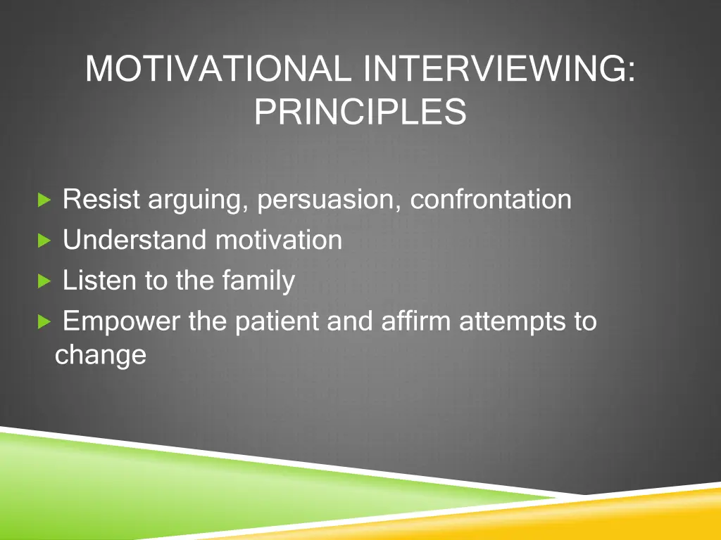 motivational interviewing principles