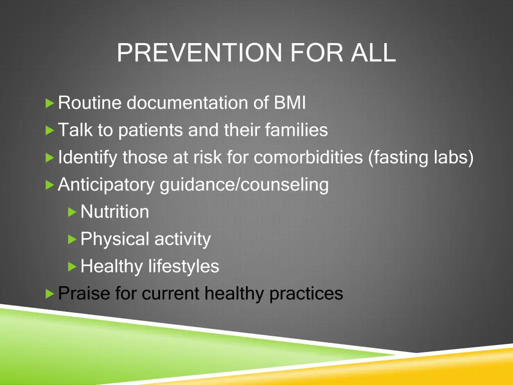 prevention for all