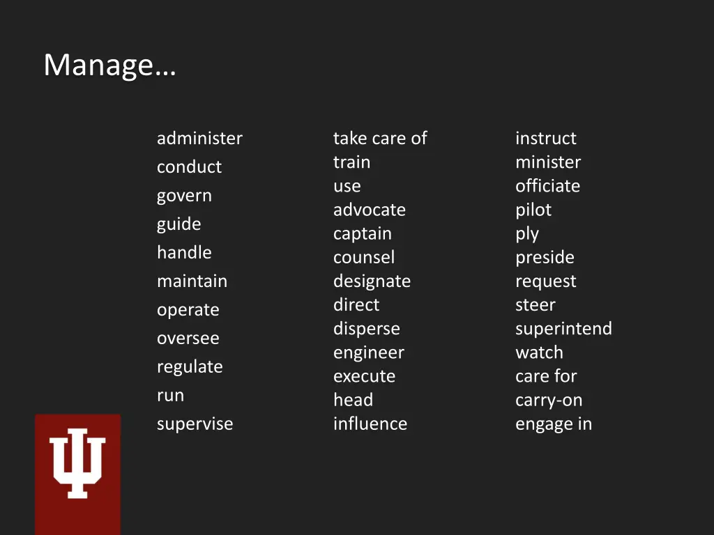 manage